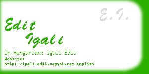 edit igali business card